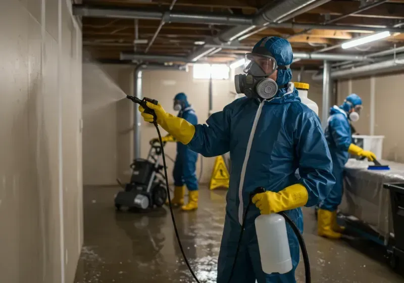 Basement Sanitization and Antimicrobial Treatment process in Keyser, WV