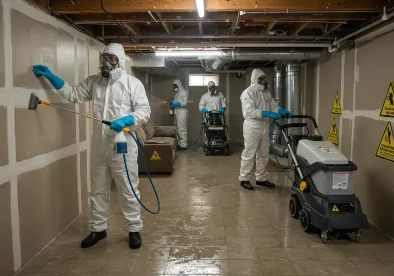 Basement Moisture Removal and Structural Drying process in Keyser, WV